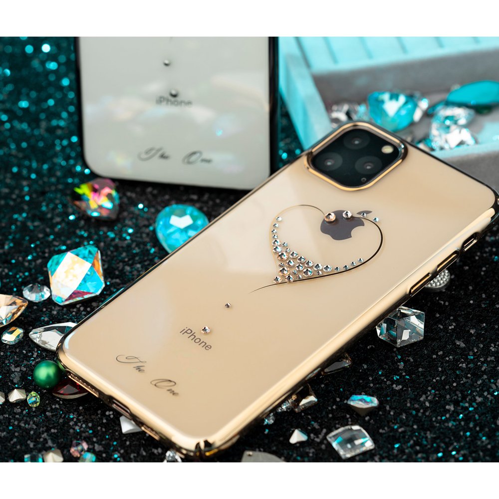 Pokrowiec etui silikonowe Kingxbar Wish Series z Krysztaami Swarovskiego srebrne APPLE iPhone 11 Pro / 12