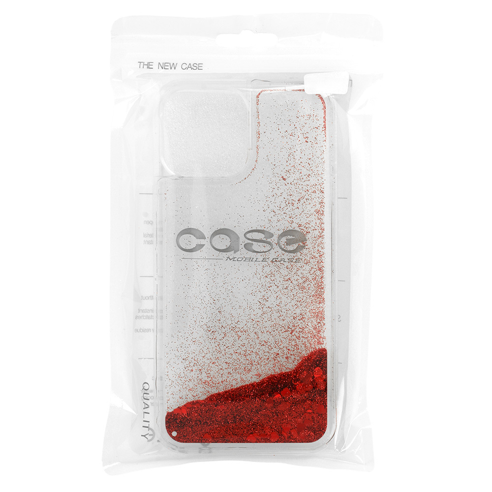 Pokrowiec etui silikonowe Liquid Heart Case czerwone SAMSUNG Galaxy A03s / 4
