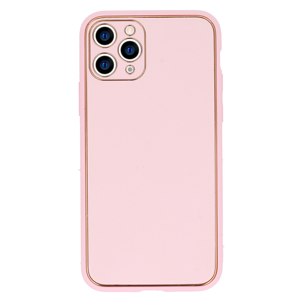 Pokrowiec etui silikonowe Luxury Case jasnorowe APPLE iPhone 12