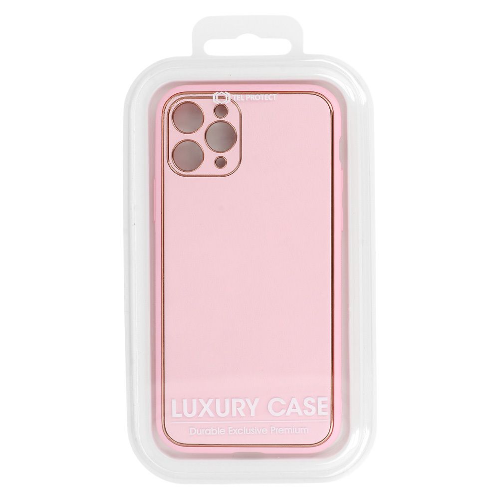 Pokrowiec etui silikonowe Luxury Case jasnorowe APPLE iPhone 12 / 3