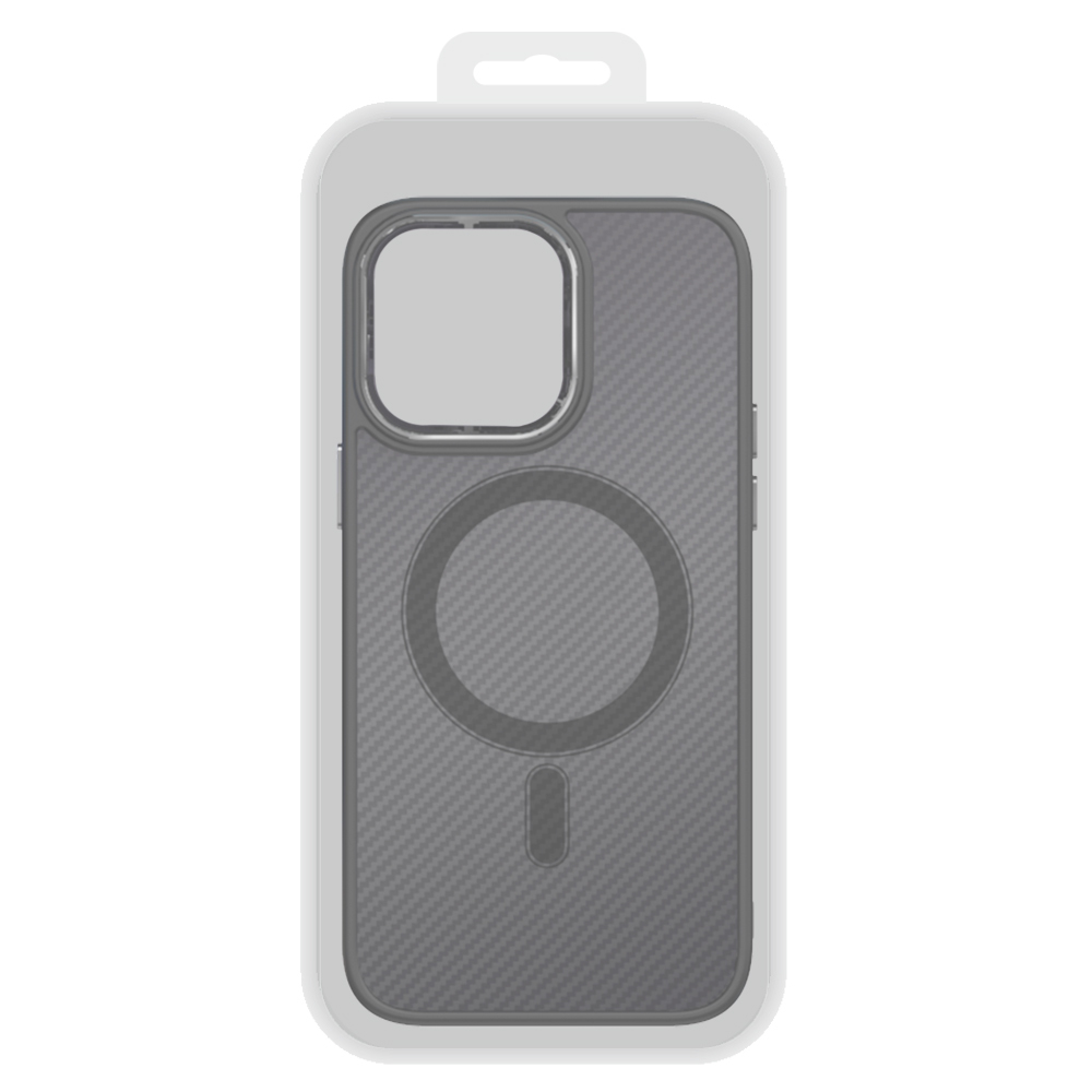 Pokrowiec etui silikonowe Magnetic Carbon Case czarne APPLE iPhone 13 Pro Max / 10