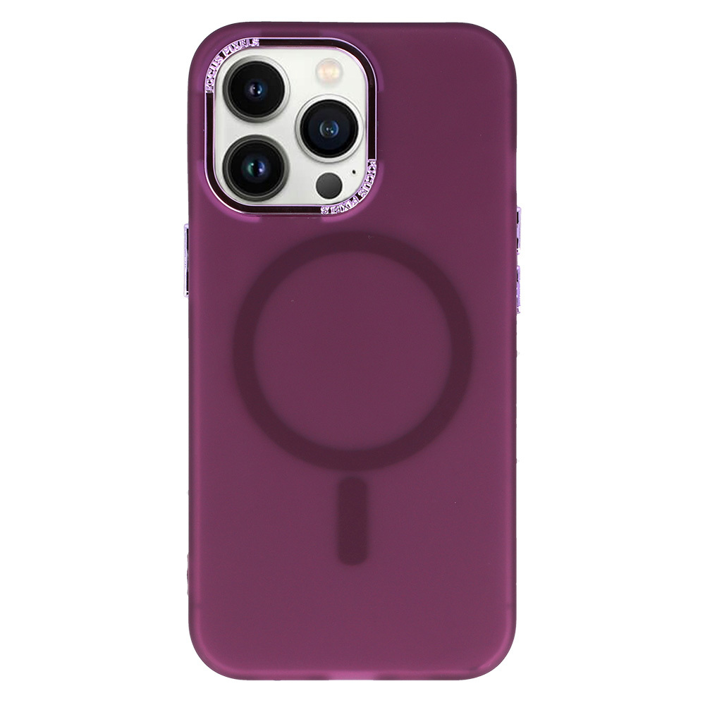 Pokrowiec etui silikonowe Magnetic Frosted Case fioletowe APPLE iPhone 12 / 2