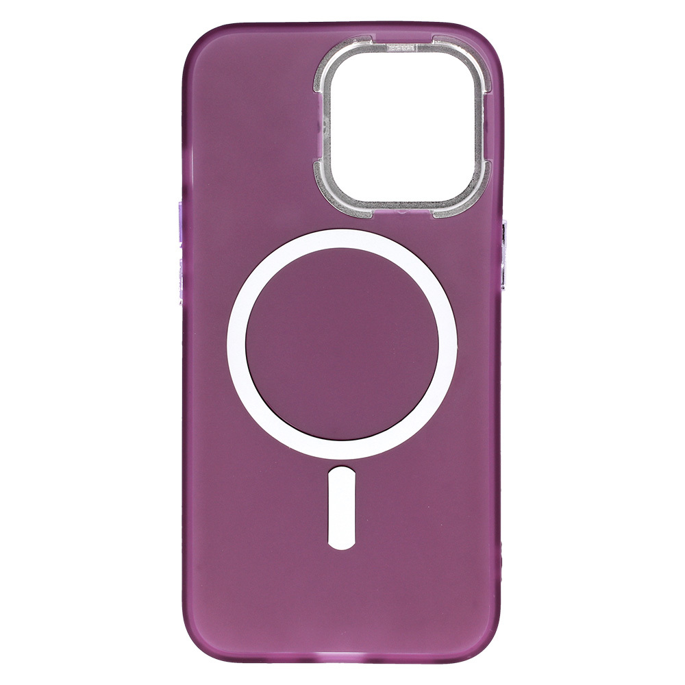 Pokrowiec etui silikonowe Magnetic Frosted Case fioletowe APPLE iPhone 14 Plus / 5