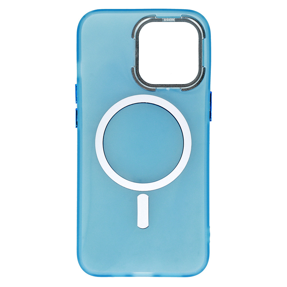 Pokrowiec etui silikonowe Magnetic Frosted Case niebieskie APPLE iPhone 15 Plus / 5