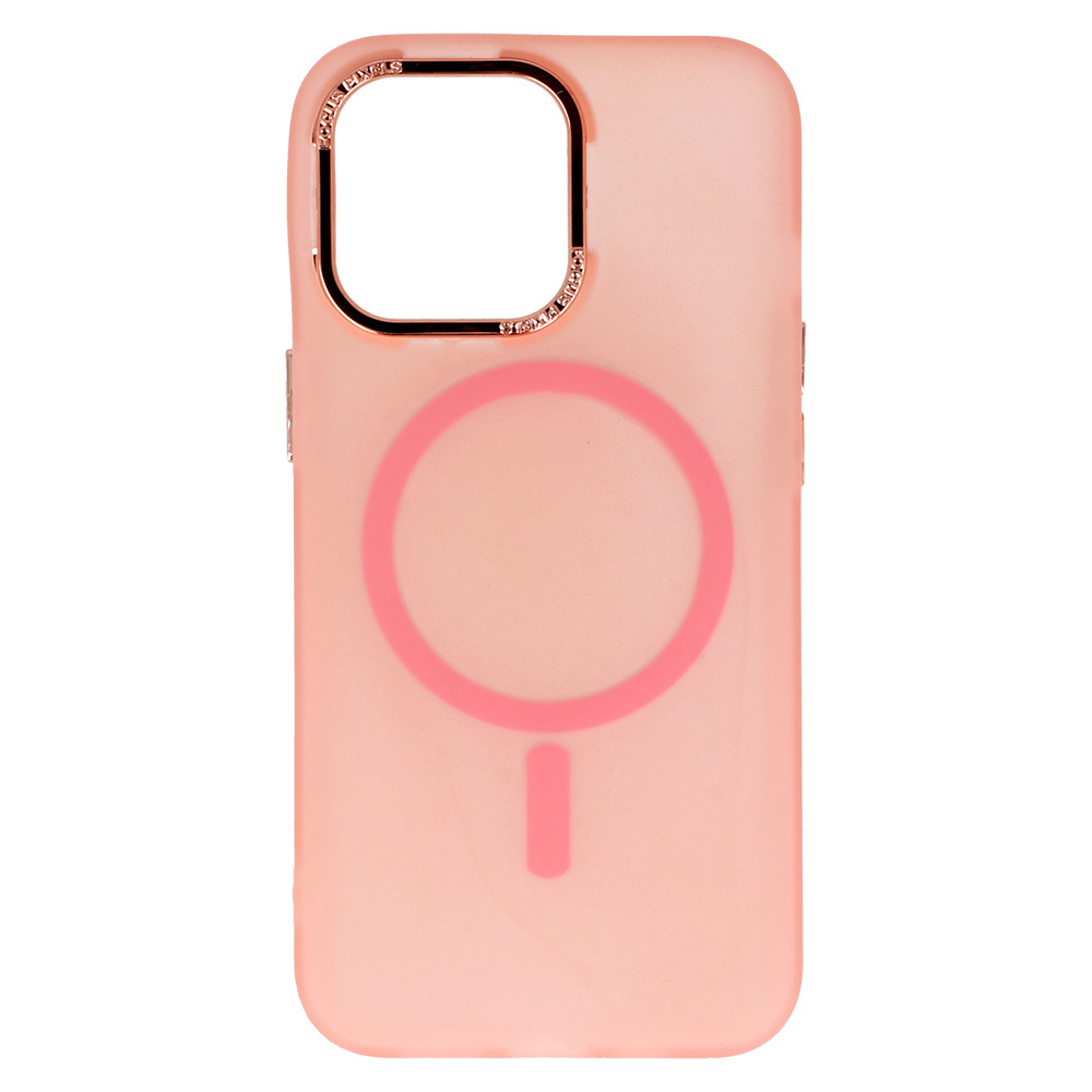 Pokrowiec etui silikonowe Magnetic Frosted Case rowe APPLE iPhone 15 Plus / 4