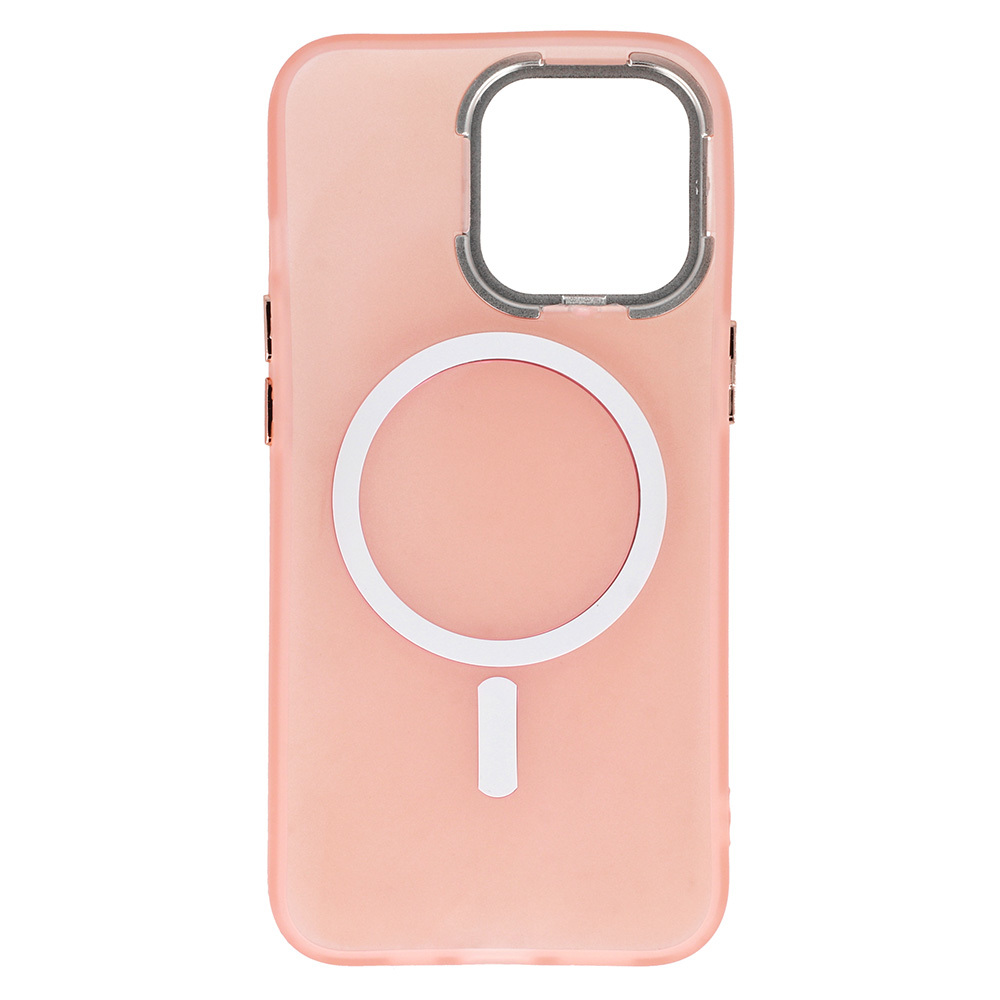 Pokrowiec etui silikonowe Magnetic Frosted Case r�owe APPLE iPhone 15 Plus / 5