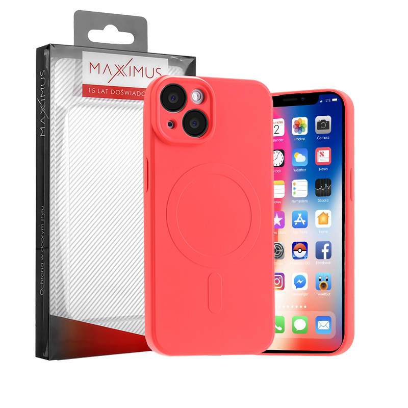 Pokrowiec etui silikonowe Magsafe MX Liquid Armour czerwone APPLE iPhone 13 Pro / 4