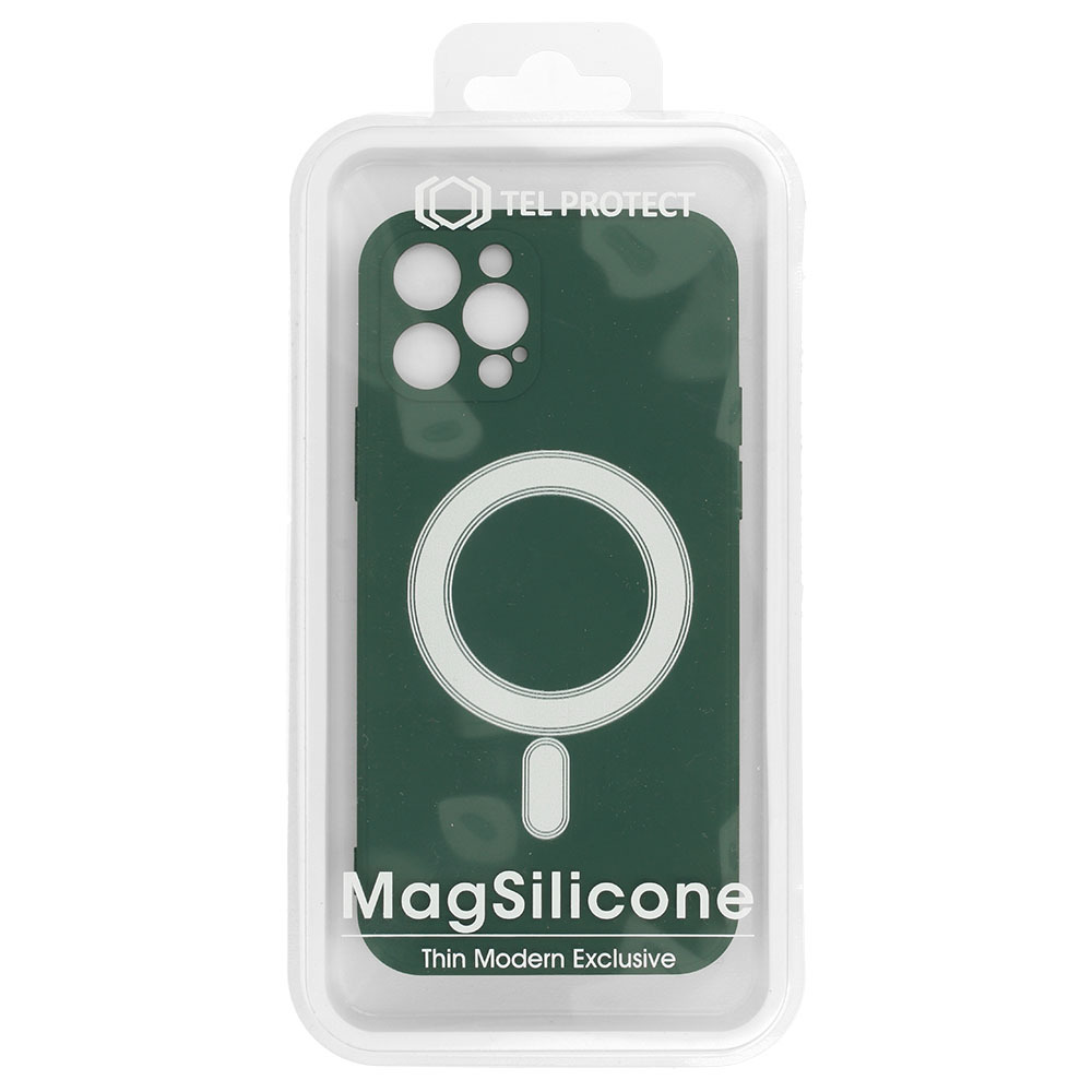 Pokrowiec etui silikonowe MagSilicone ciemnozielone APPLE iPhone 12 Mini / 6