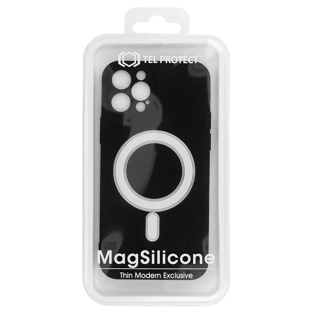 Pokrowiec etui silikonowe MagSilicone czarne APPLE iPhone 12 Mini / 6