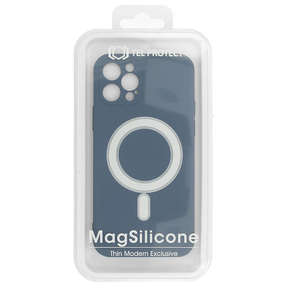 Pokrowiec etui silikonowe MagSilicone niebieskie APPLE iPhone 12 Pro / 6