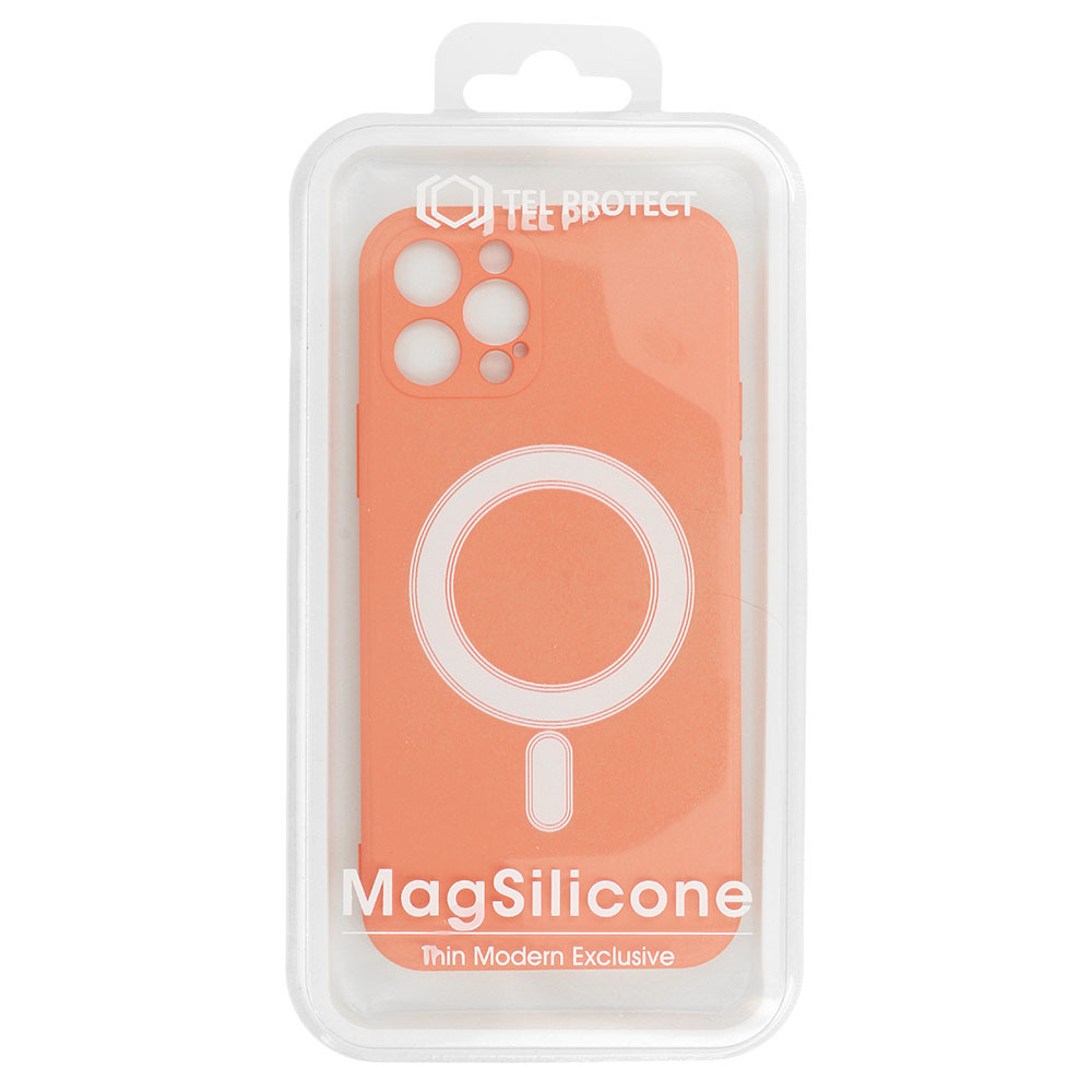 Pokrowiec etui silikonowe MagSilicone pomaraczowe APPLE iPhone 12 Pro Max / 6