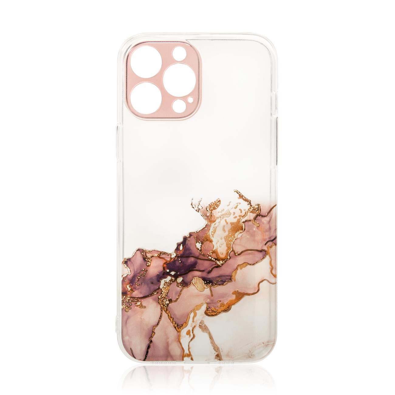 Pokrowiec etui silikonowe Marble Case brzowe APPLE iPhone 12