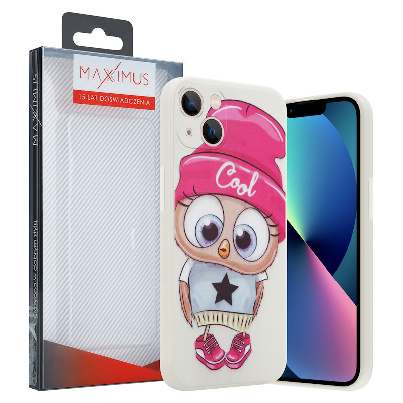 Pokrowiec etui silikonowe MX Owl Cool beowe APPLE iPhone 12 Pro Max / 4
