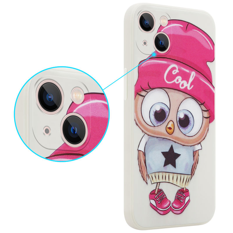 Pokrowiec etui silikonowe MX Owl Cool beowe APPLE iPhone 13 Pro Max / 2