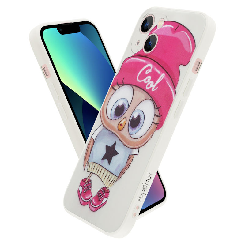 Pokrowiec etui silikonowe MX Owl Cool beowe APPLE iPhone 13 Pro Max / 3