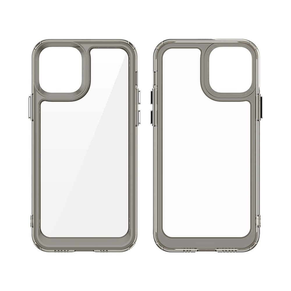 Pokrowiec etui silikonowe pancerne Outer Space Case czarne APPLE iPhone 12 / 5