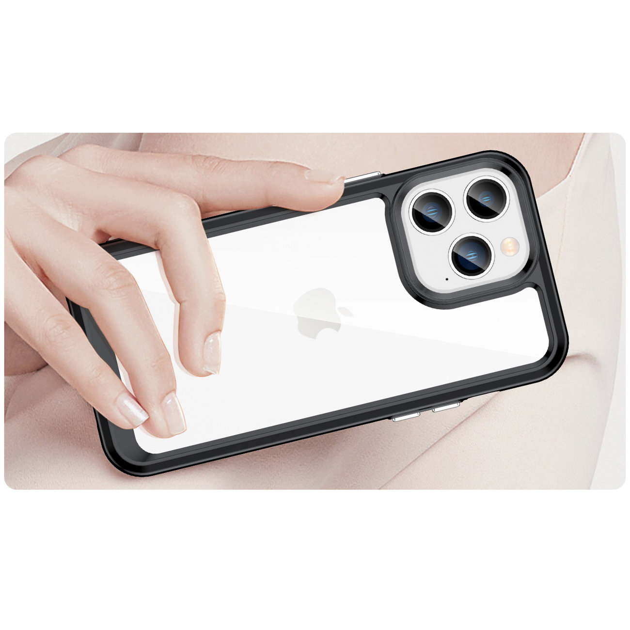 Pokrowiec etui silikonowe pancerne Outer Space Case czarne APPLE iPhone 14 Pro Max / 4