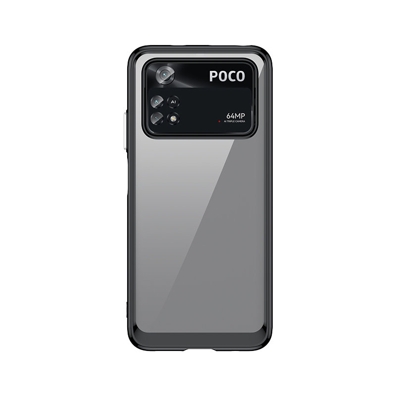 Pokrowiec etui silikonowe pancerne Outer Space Case czarne Xiaomi Poco M4 Pro
