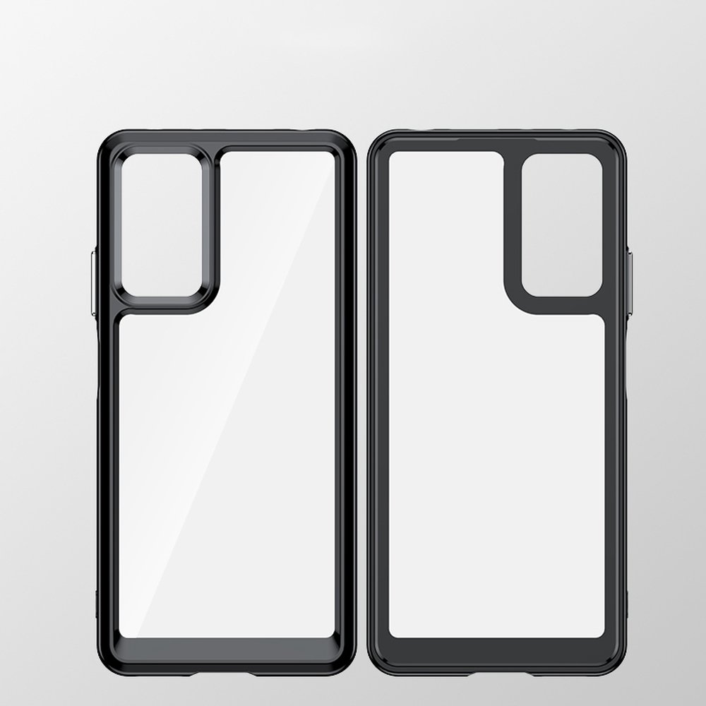 Pokrowiec etui silikonowe pancerne Outer Space Case czarne Xiaomi Poco X5 Pro 5G / 4