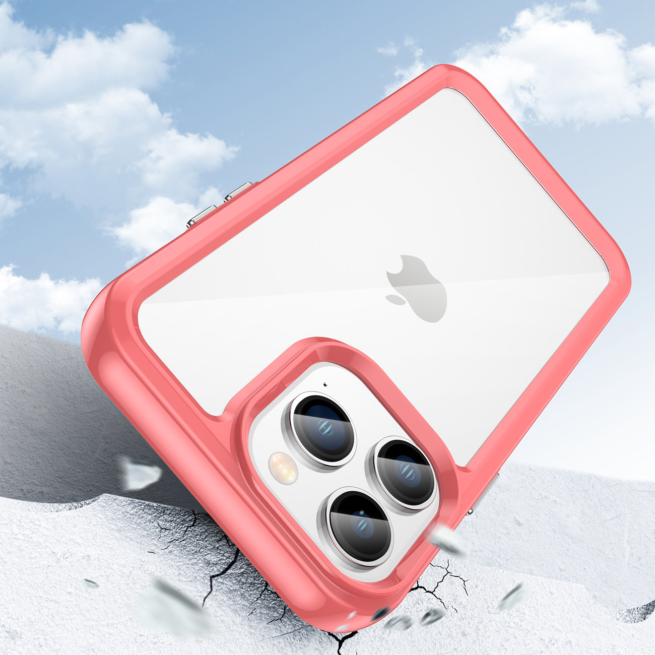 Pokrowiec etui silikonowe pancerne Outer Space Case czerwone APPLE iPhone 14 Pro Max / 3