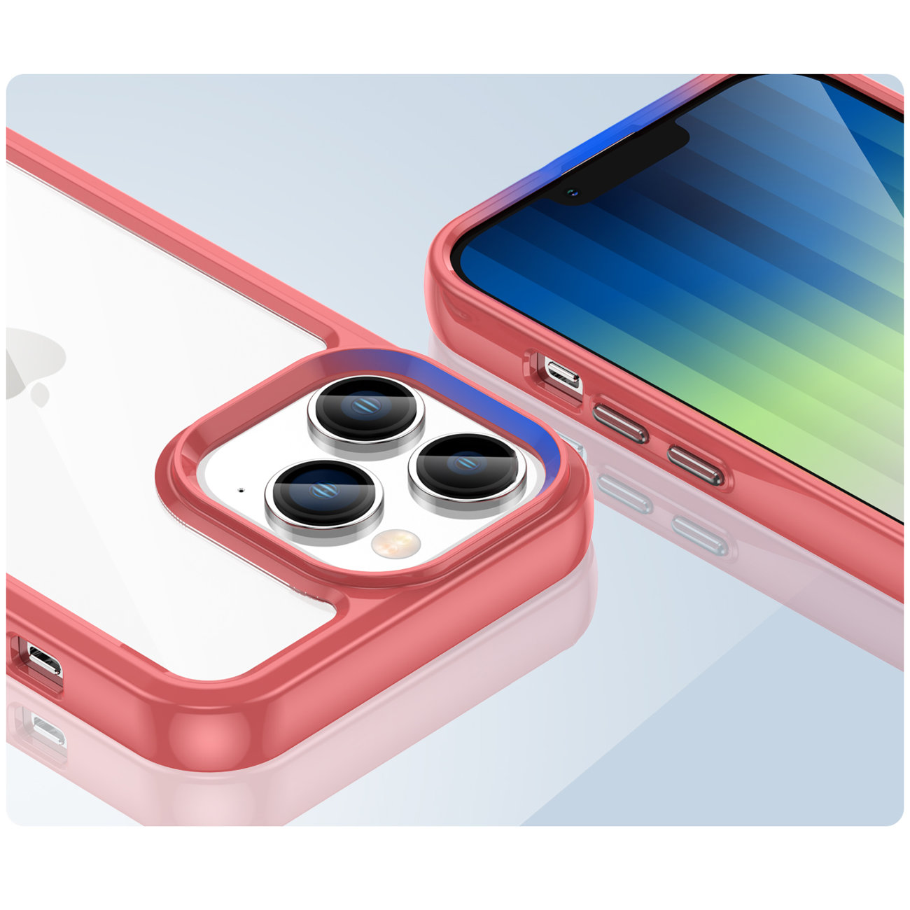 Pokrowiec etui silikonowe pancerne Outer Space Case czerwone APPLE iPhone 14 Pro Max / 6