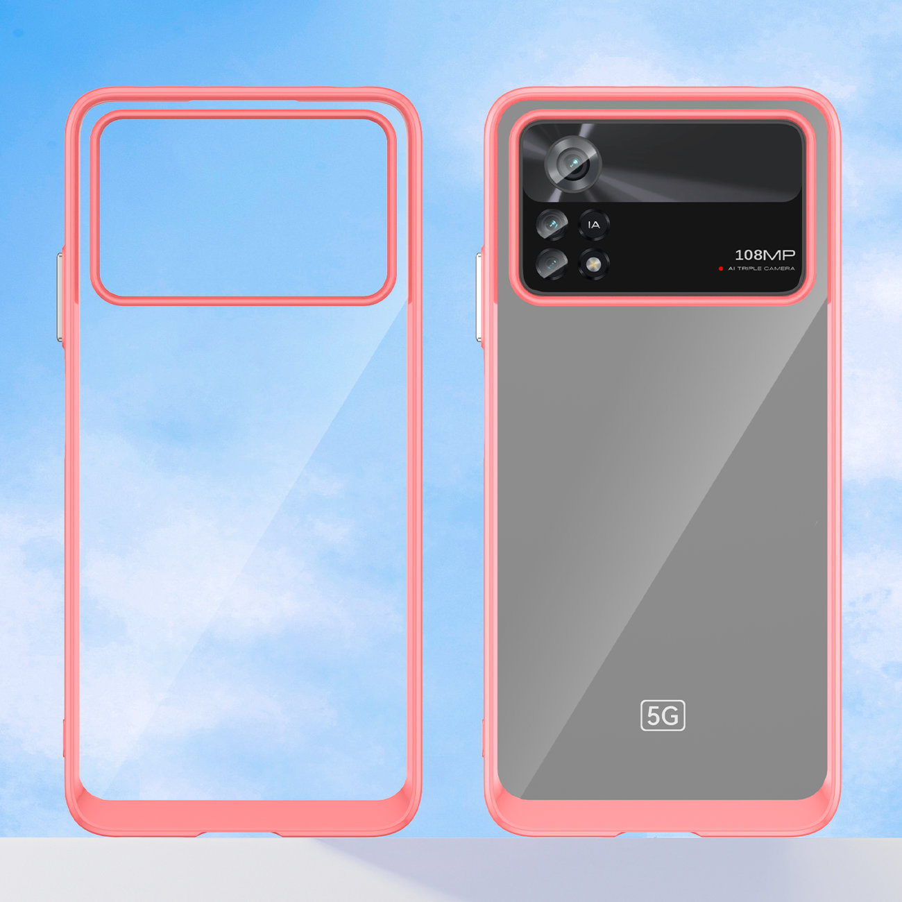 Pokrowiec etui silikonowe pancerne Outer Space Case czerwone Xiaomi POCO X4 Pro 5G / 8