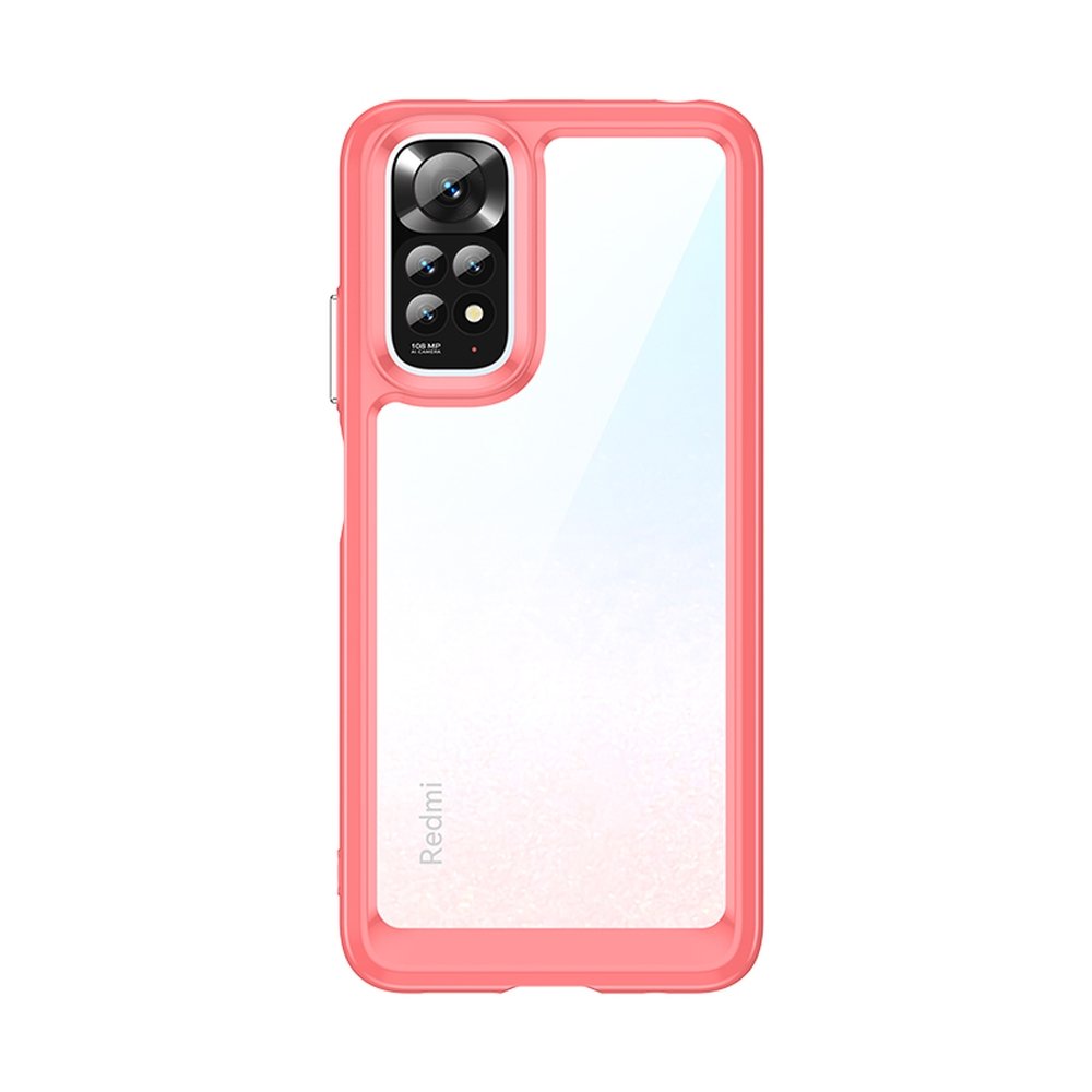 Pokrowiec etui silikonowe pancerne Outer Space Case czerwone Xiaomi Redmi Note 11