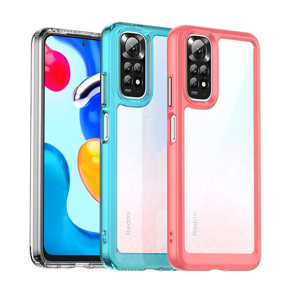 Pokrowiec etui silikonowe pancerne Outer Space Case czerwone Xiaomi Redmi Note 11 / 10