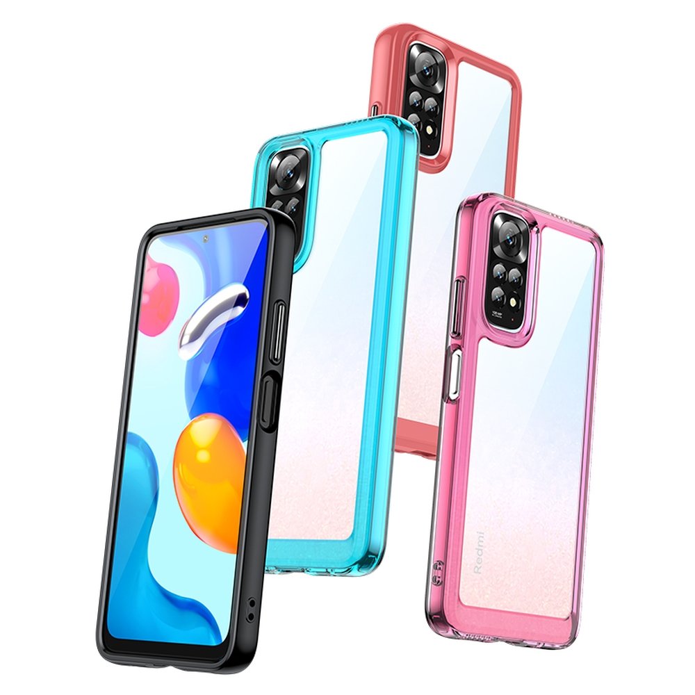 Pokrowiec etui silikonowe pancerne Outer Space Case czerwone Xiaomi Redmi Note 11 / 6