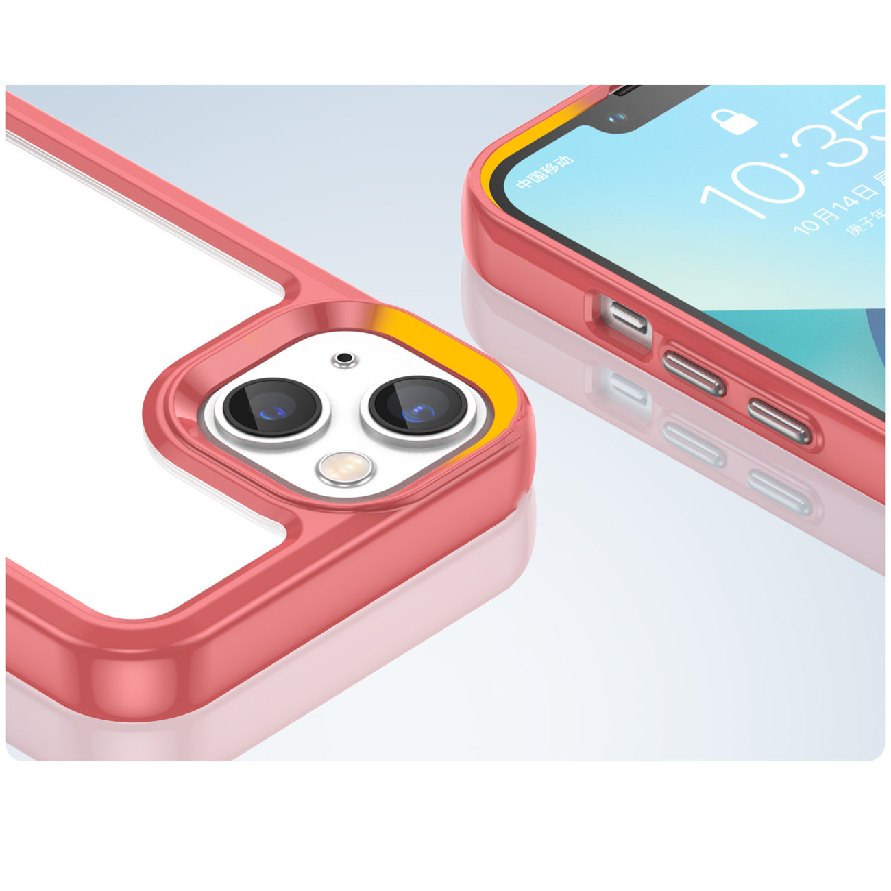 Pokrowiec etui silikonowe pancerne Outer Space Case czerwone APPLE iPhone 15 Pro Max / 3
