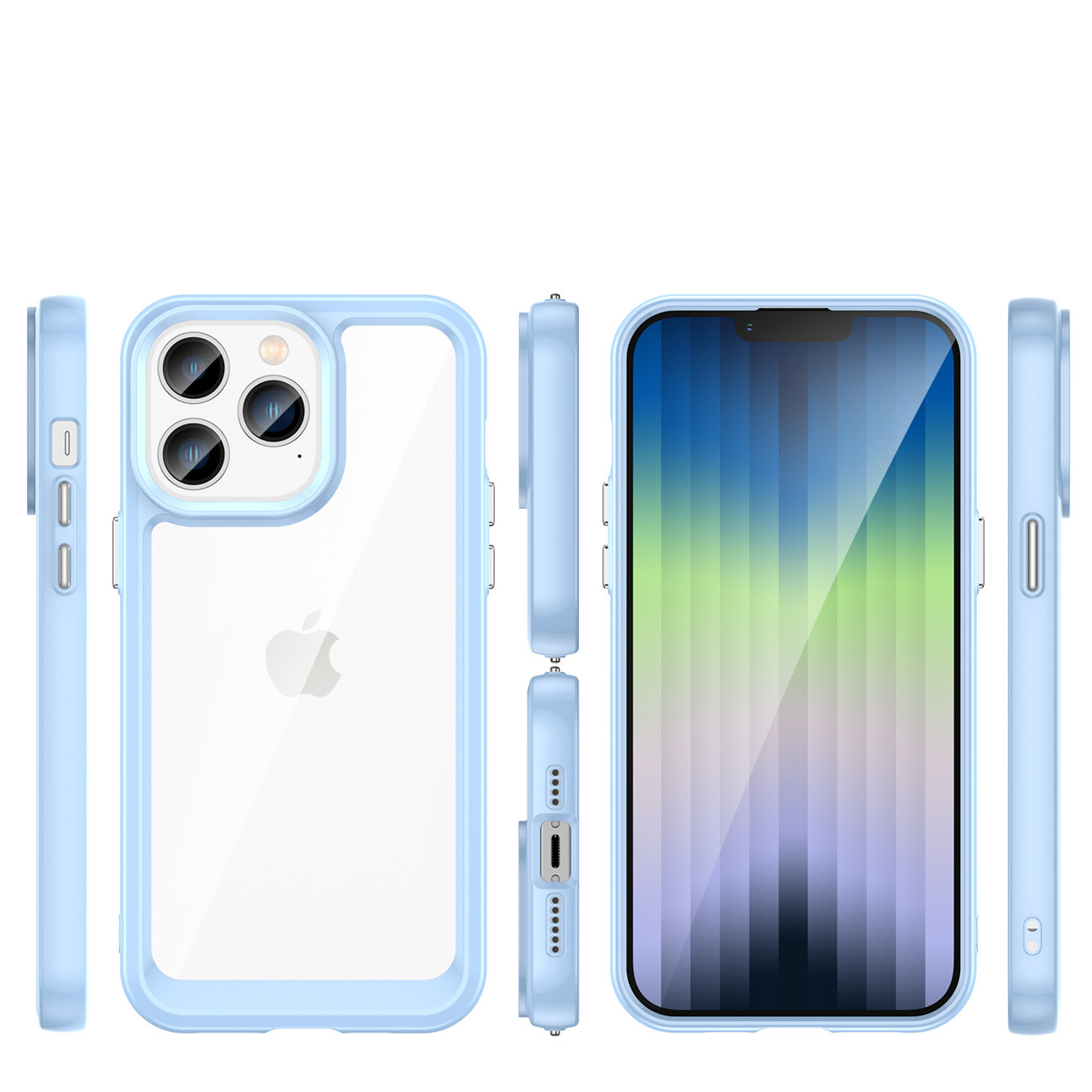 Pokrowiec etui silikonowe pancerne Outer Space Case niebieskie APPLE iPhone 14 Pro Max / 2