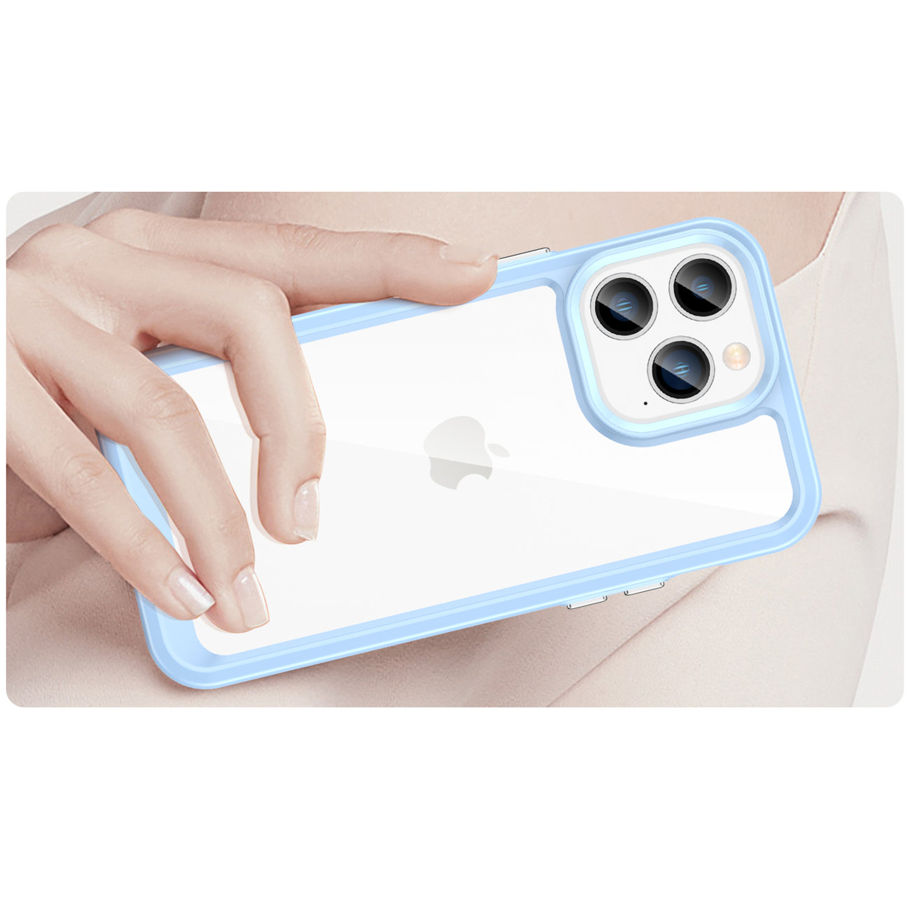 Pokrowiec etui silikonowe pancerne Outer Space Case niebieskie APPLE iPhone 14 Pro Max / 4