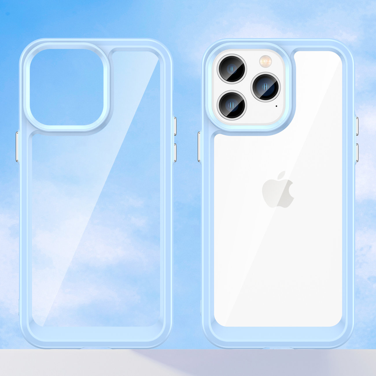 Pokrowiec etui silikonowe pancerne Outer Space Case niebieskie APPLE iPhone 14 Pro Max / 8