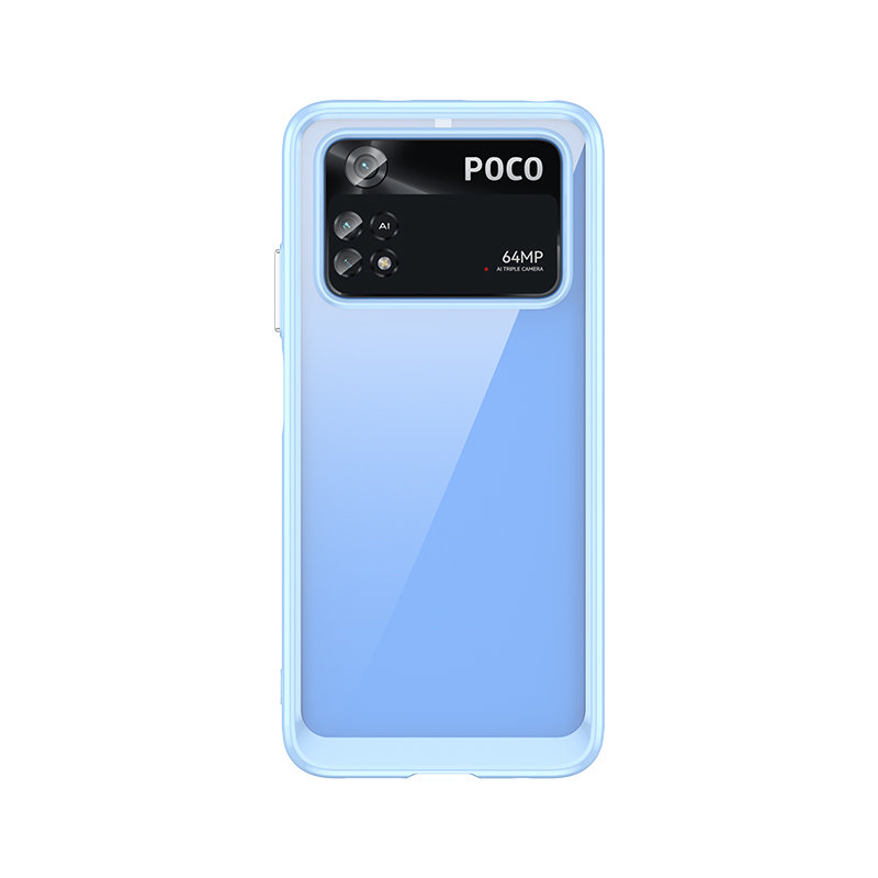 Pokrowiec etui silikonowe pancerne Outer Space Case niebieskie Xiaomi Poco M4 Pro
