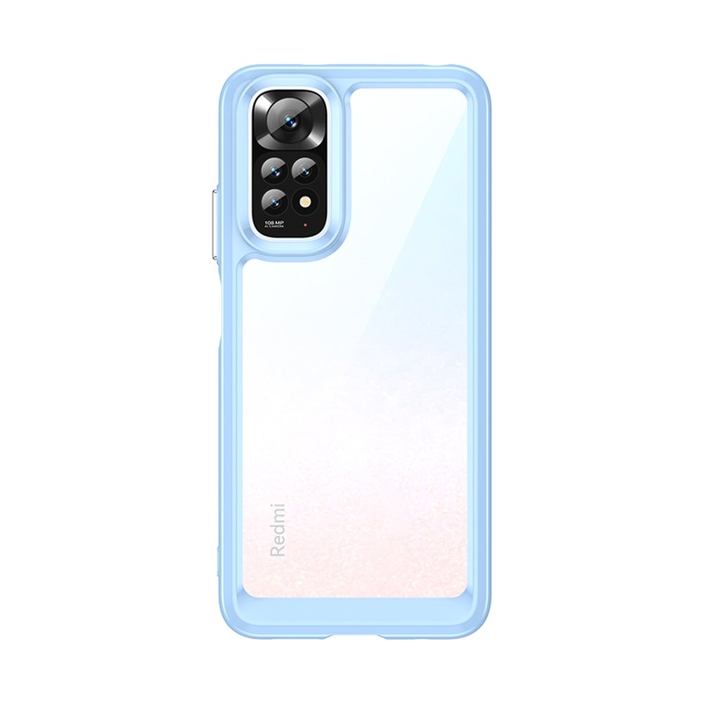 Pokrowiec etui silikonowe pancerne Outer Space Case niebieskie Xiaomi Redmi Note 11