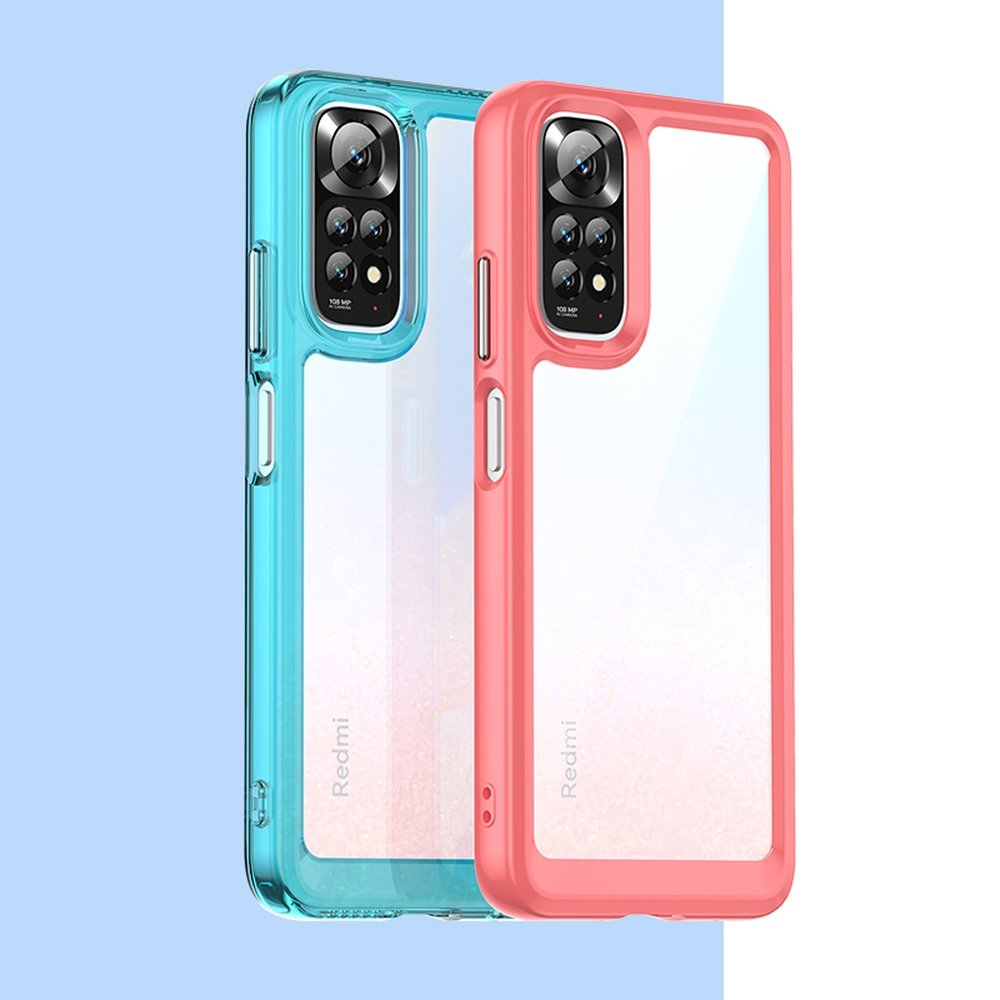 Pokrowiec etui silikonowe pancerne Outer Space Case niebieskie Xiaomi Redmi Note 11 / 2