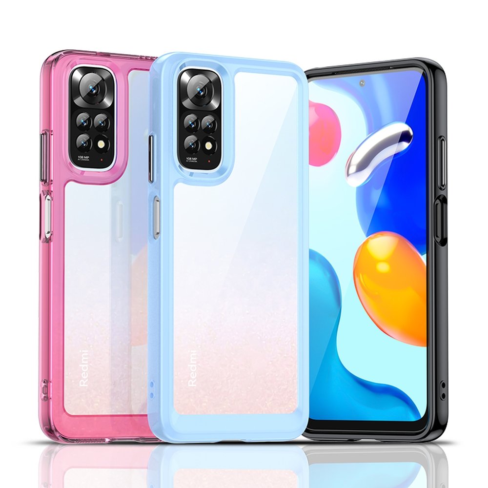 Pokrowiec etui silikonowe pancerne Outer Space Case przeroczyste Xiaomi Redmi Note 11 / 2