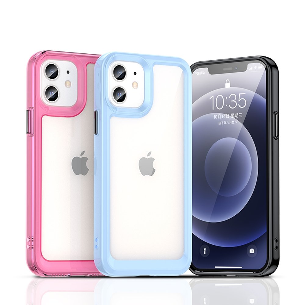 Pokrowiec etui silikonowe pancerne Outer Space Case różowe APPLE iPhone 12 / 3 Pokrowiec etui silikonowe pancerne Outer Space Case różowe APPLE iPhone 12 / 3