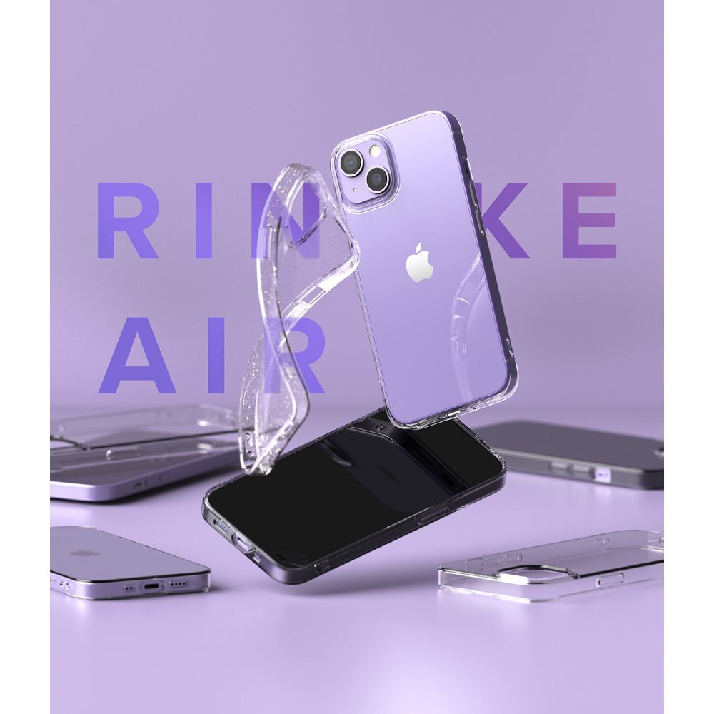 Pokrowiec etui silikonowe Ringke Air Glitter przeroczyste APPLE iPhone 13 / 8