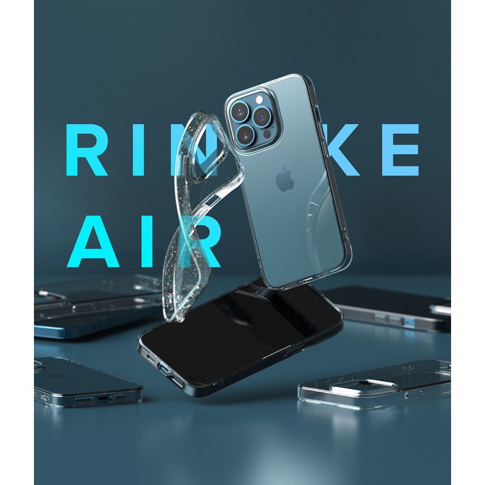 Pokrowiec etui silikonowe Ringke Air Glitter przeroczyste APPLE iPhone 13 Pro Max / 8