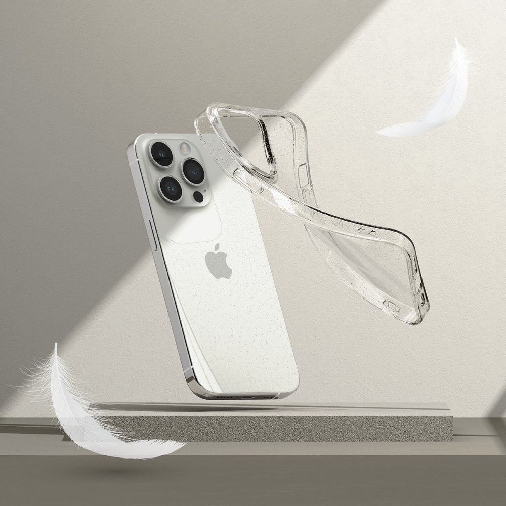 Pokrowiec etui silikonowe Ringke Air Glitter przeroczyste APPLE iPhone 15 Pro / 5