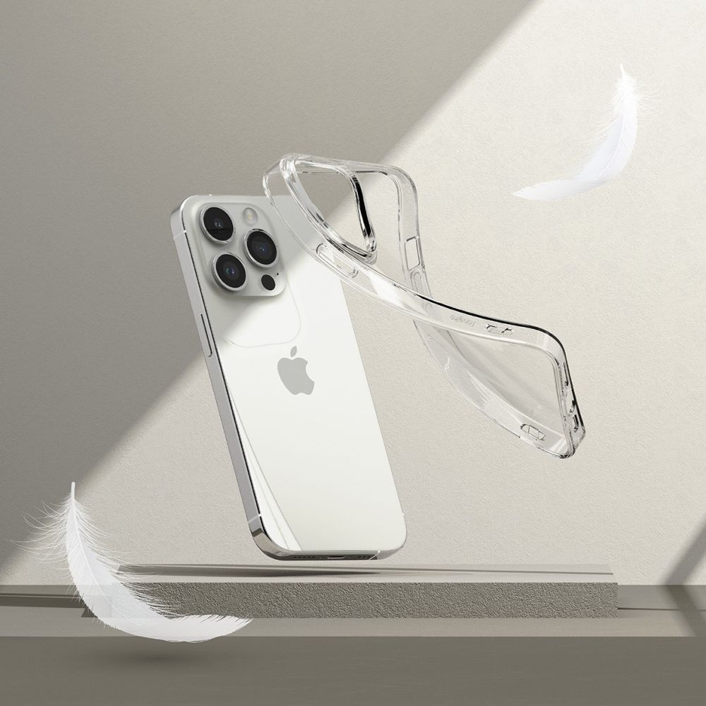 Pokrowiec etui silikonowe Ringke Air przeroczyste APPLE iPhone 15 Pro / 4