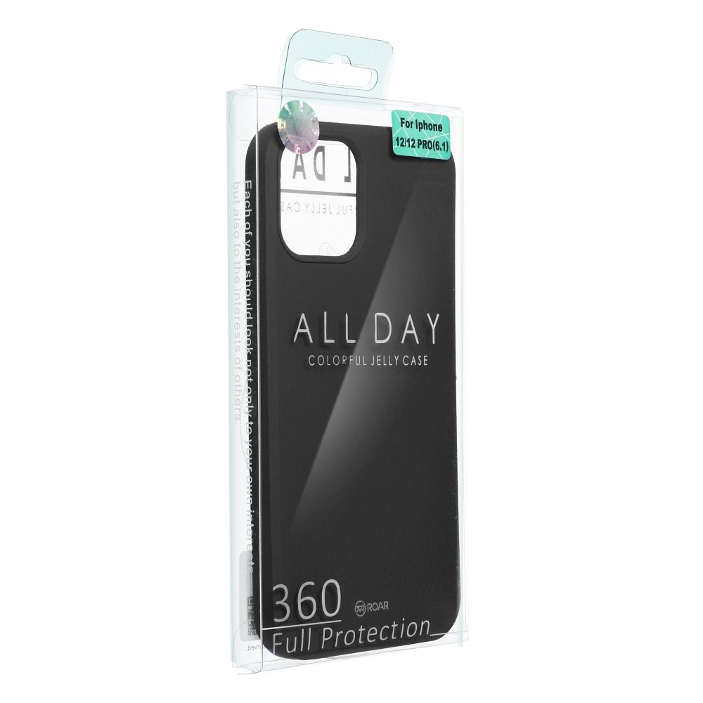 Pokrowiec etui silikonowe Roar Colorful Jelly Case czarne APPLE iPhone 15 Plus / 5