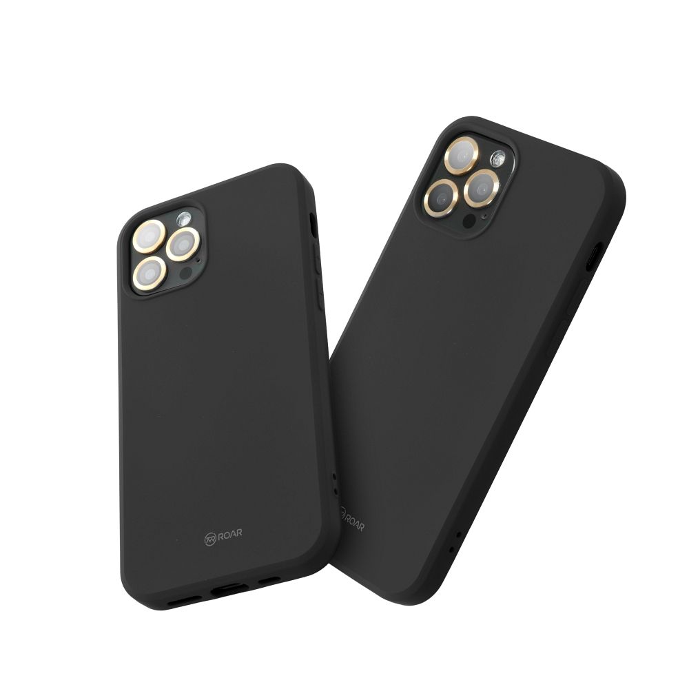Pokrowiec etui silikonowe Roar Colorful Jelly Case czarne APPLE iPhone 15 Pro / 2