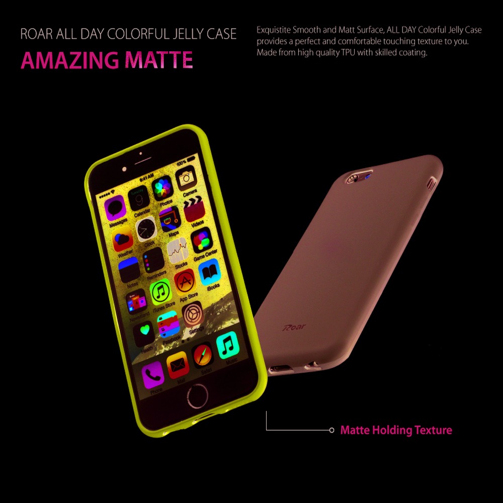 Pokrowiec etui silikonowe Roar Colorful Jelly Case czarne APPLE iPhone 5s / 2