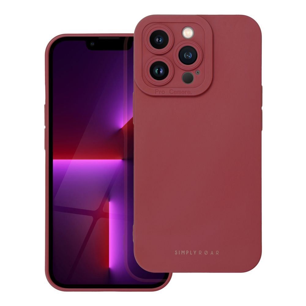 Pokrowiec etui silikonowe Roar Luna Case czerwone APPLE iPhone 14 Pro