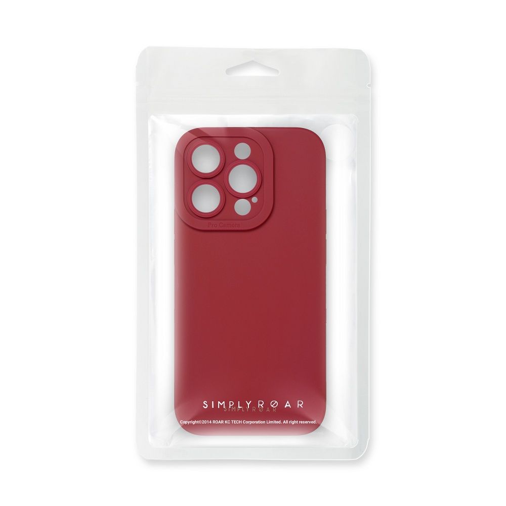 Pokrowiec etui silikonowe Roar Luna Case czerwone APPLE iPhone 15 Pro / 9