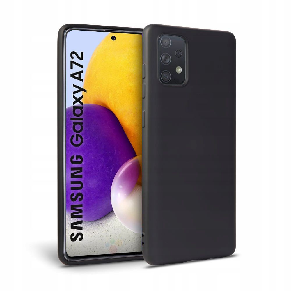 Pokrowiec etui Silikonowe Tech-protect Icon czarne SAMSUNG Galaxy A72