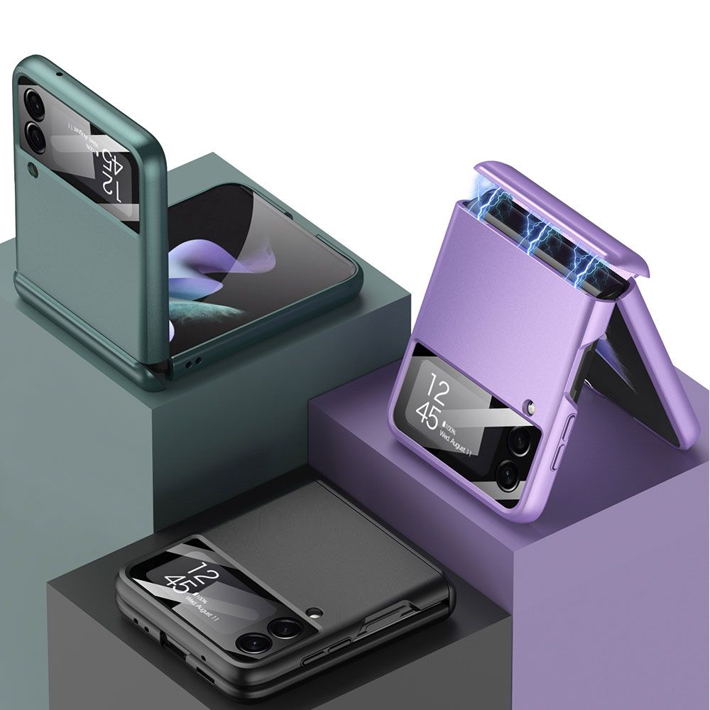 Pokrowiec etui Silikonowe Tech-protect Icon czarne SAMSUNG Galaxy Z Flip 4 / 7