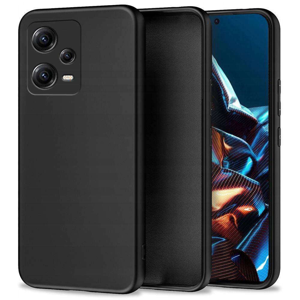 Pokrowiec etui Silikonowe Tech-protect Icon czarne Xiaomi Poco X5 5G